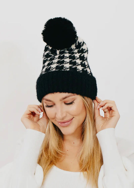 Houndstooth Beanie