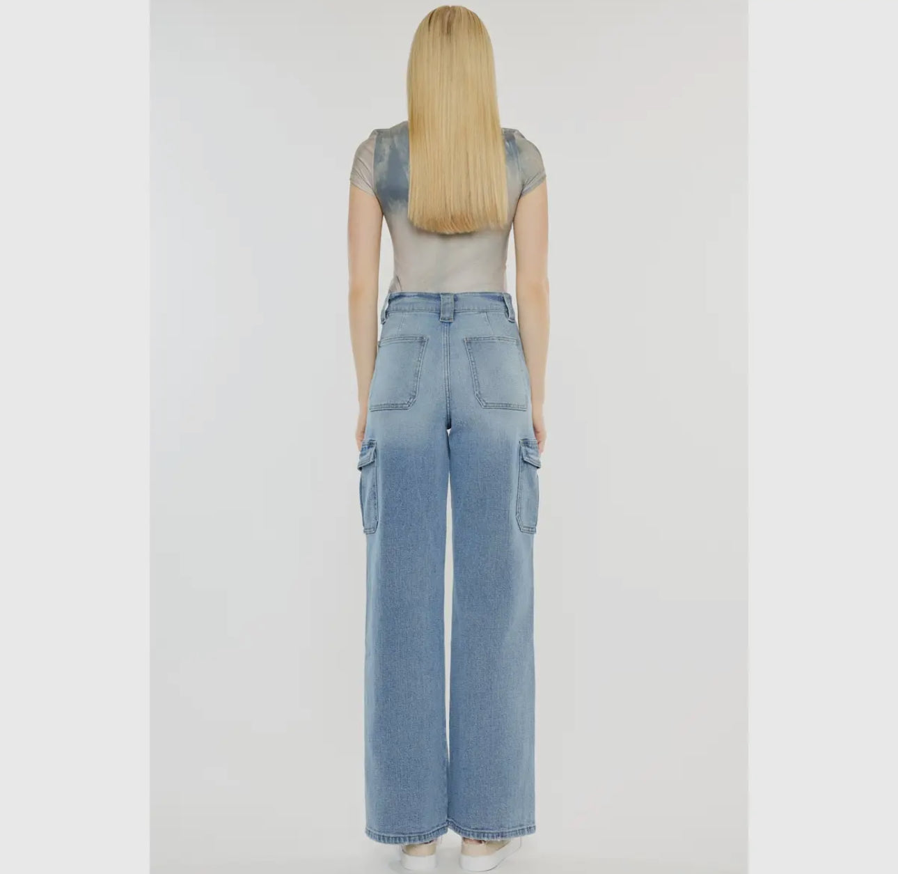 Kan Can Wide Leg Cargo Jean