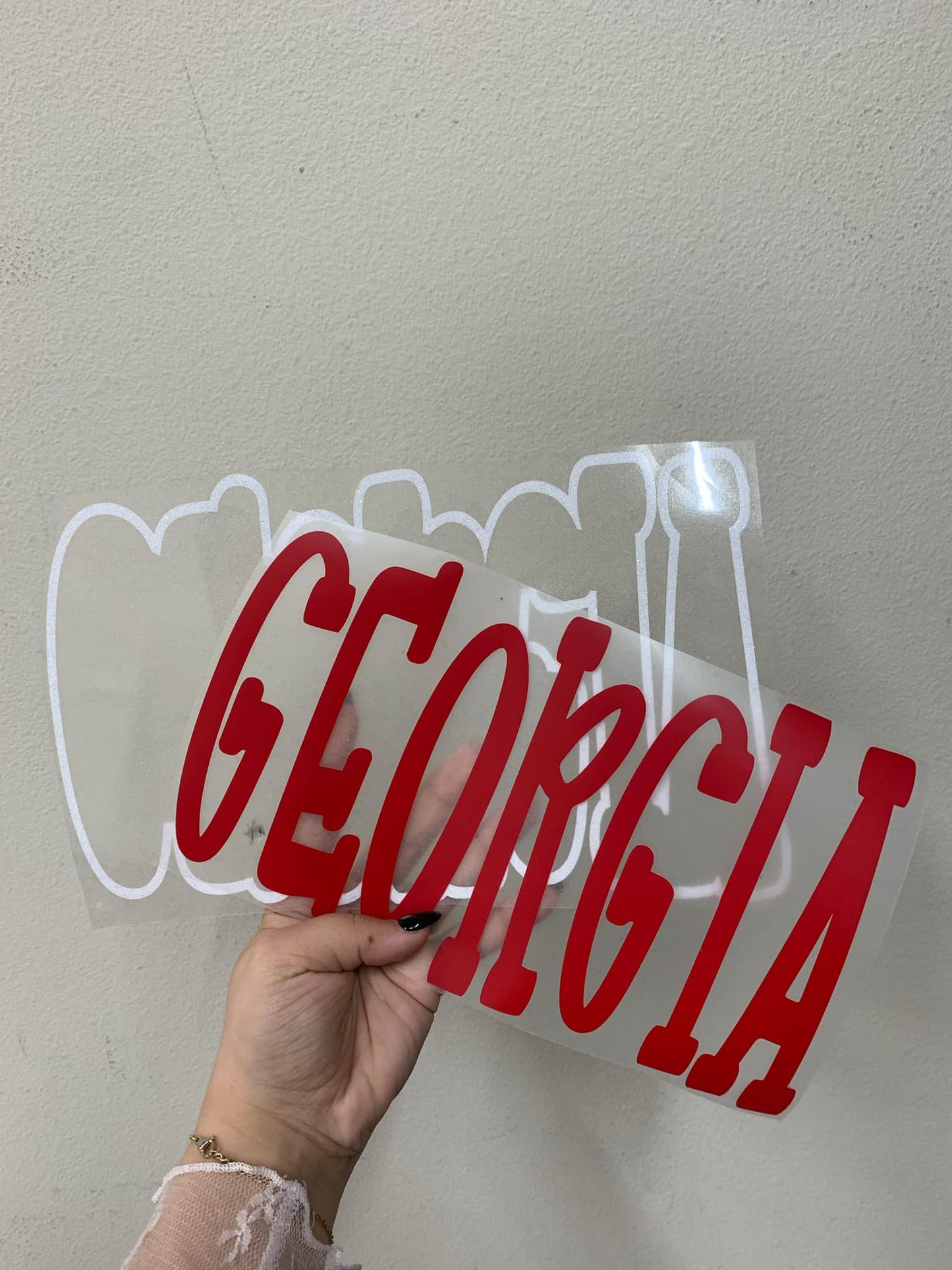 GEORGIA DOUBLE PUFF/ GLITTER PRINT RTS!- final sale