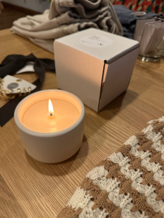 White Cement Candle - 8 oz