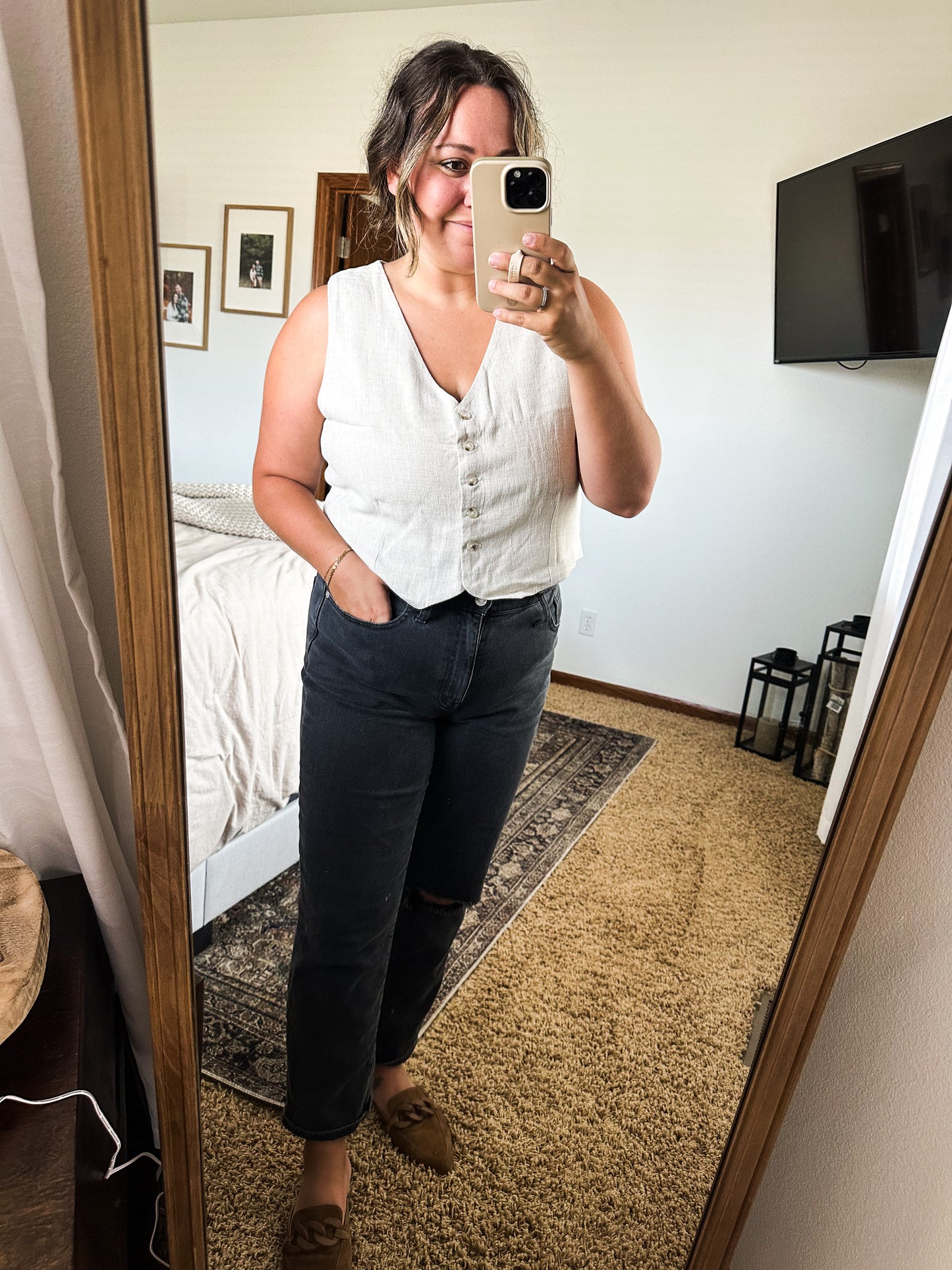 Linen Vest Top
