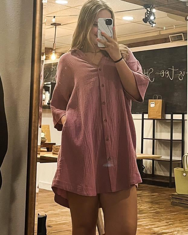 Wisteria Gauze Mini Dress – The Olive Jacket Wisteria Gauze Mini Dress – The Olive Jacket