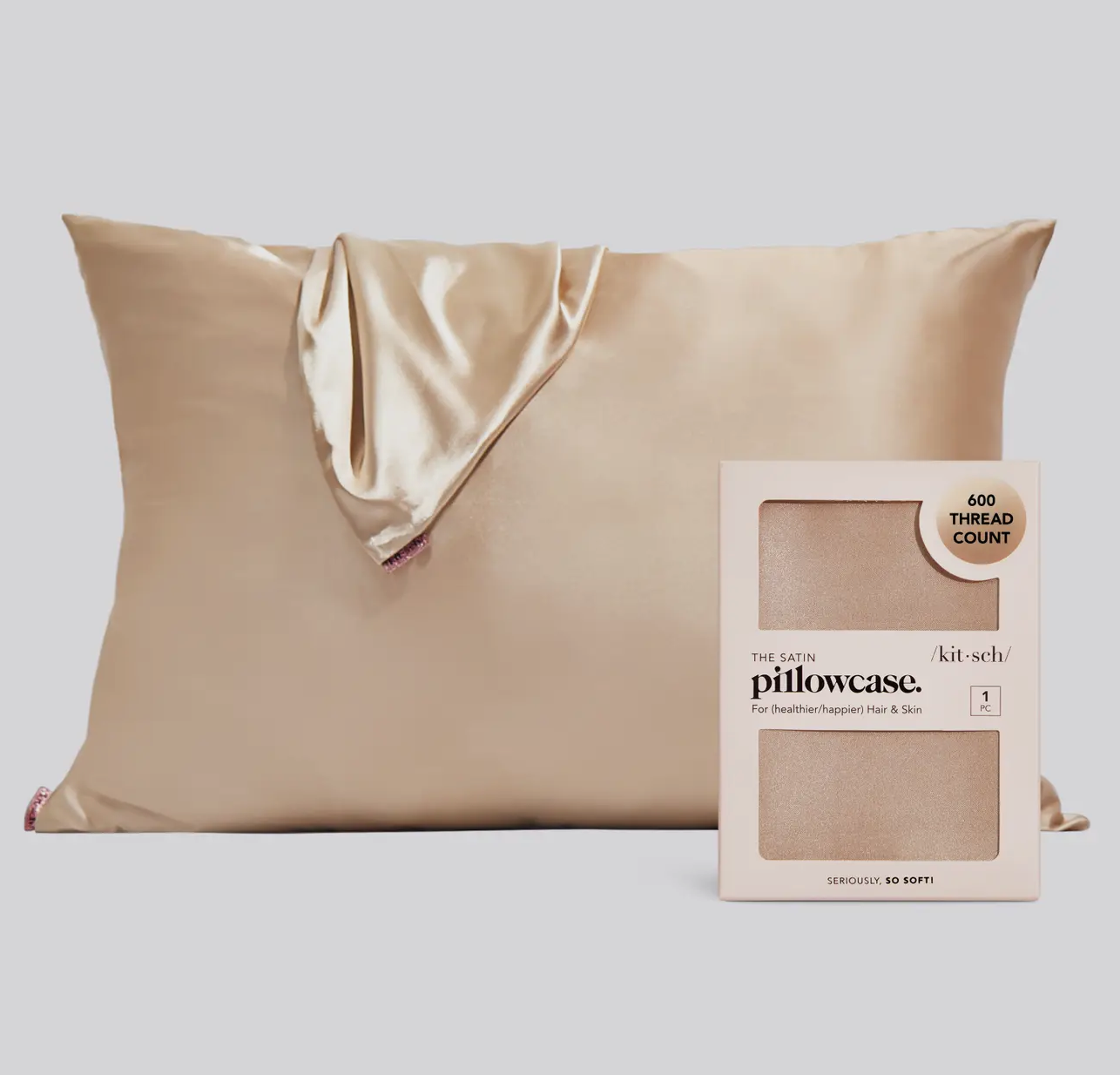Champagne Satin Pillowcase