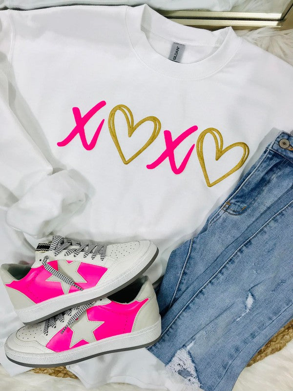 XOXO Heart Puff Sweatshirt