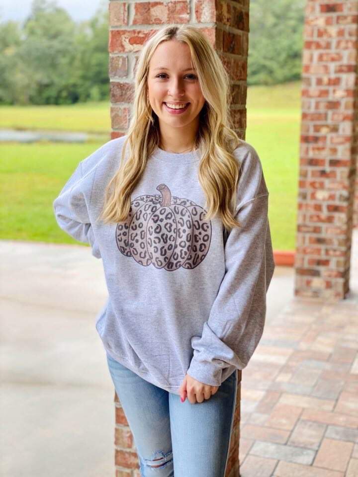 Leopard Pumpkin Sweatshirt