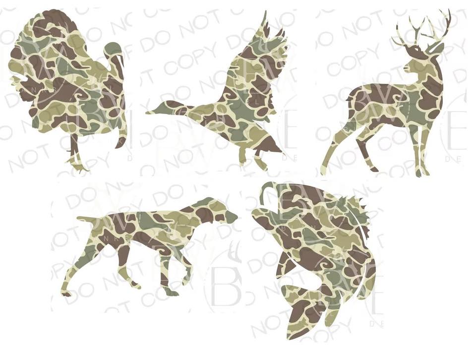 Dad Front and Back Camo Graphic Tee