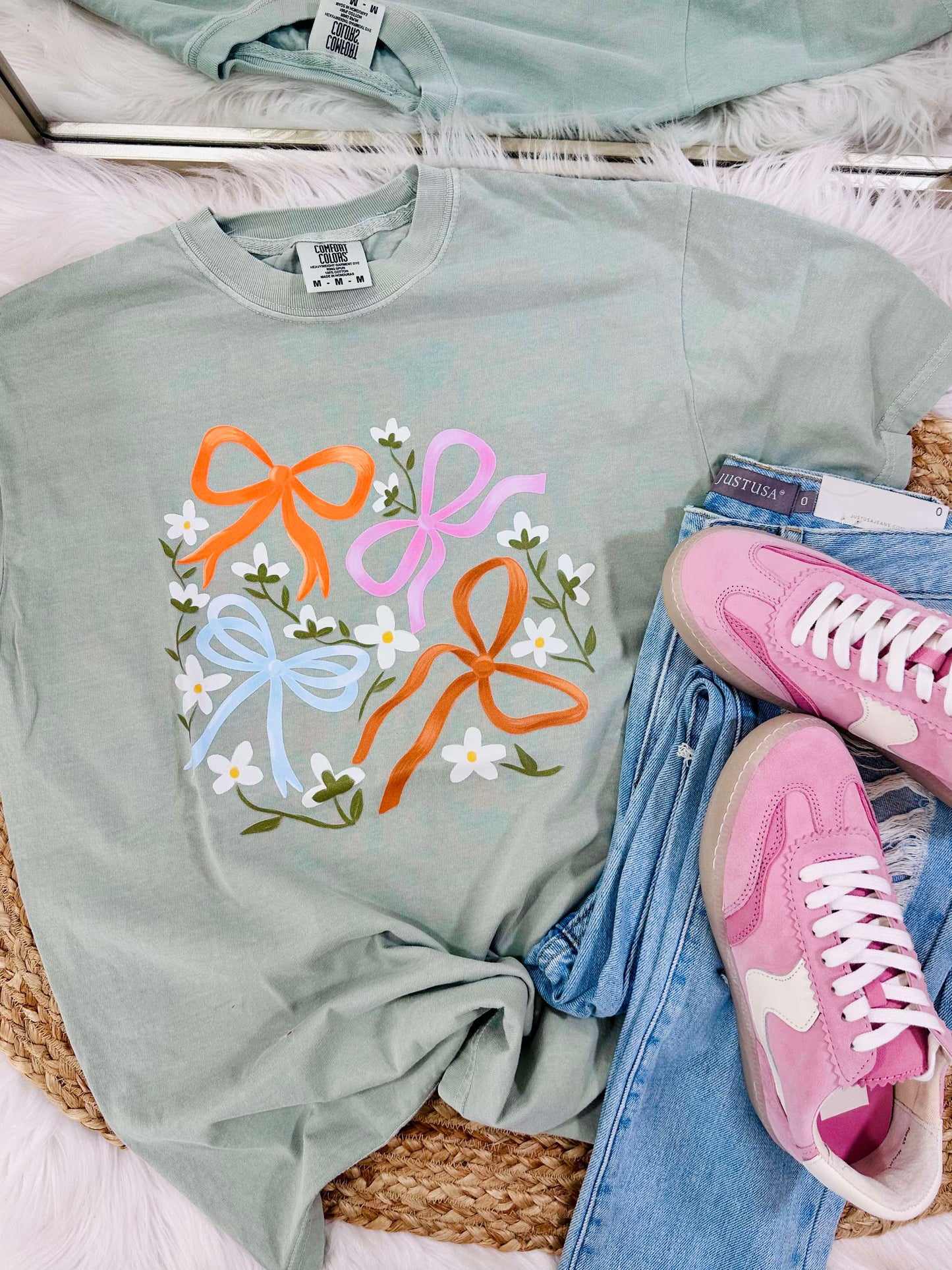 Flower and Coquette Bows Graphic Tee
