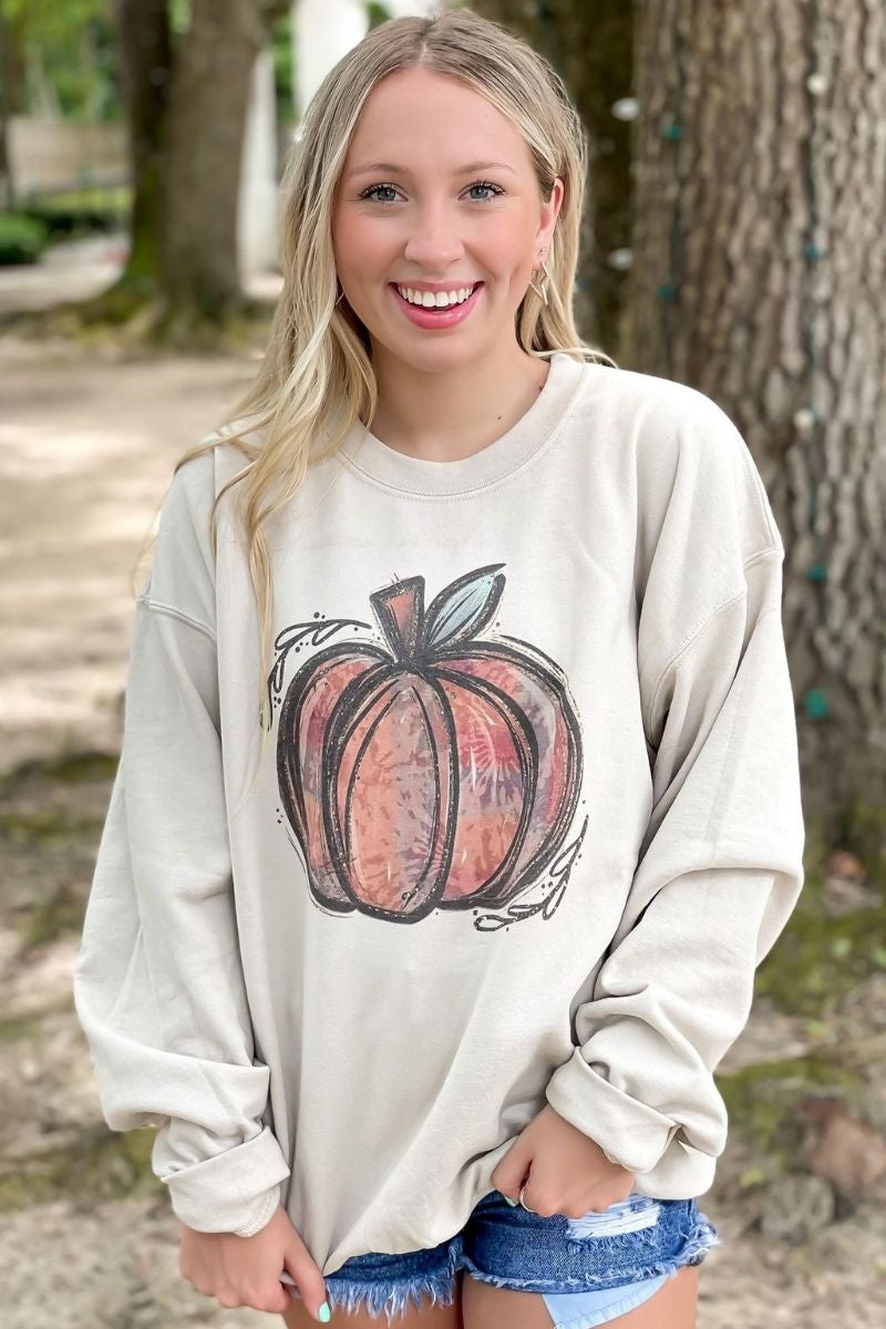 Tie Dye Pumpkin Sweatshirt