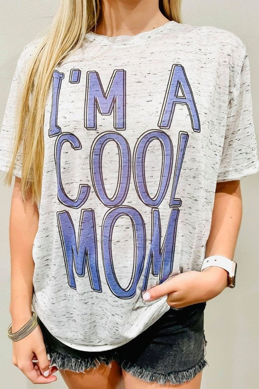 I'm A Cool Mom Purple Marble Tee