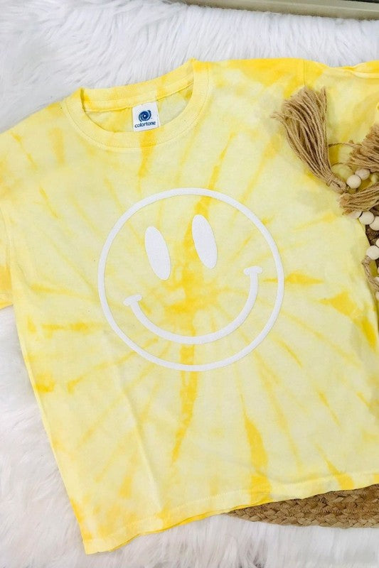 Happy Puff Vinyl Tie Dye Kids Tee