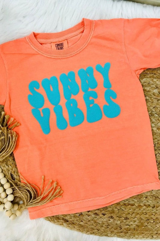 Sunny Vibes Puff Vinyl Kids Tee