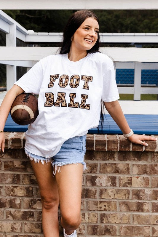 Football Leopard Patchwork Tee