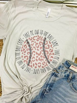 Take Me Out To The Ball Game Leopard Baseball