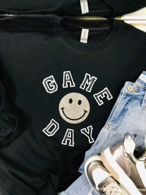 Classic Game Day Rhinestone Happy Sweatshirt