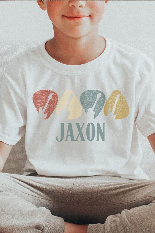 Guitar Picks Personalized Kids Tee