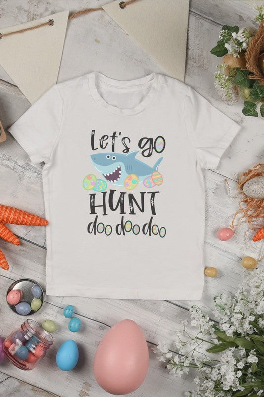 Let's Go Hunt Baby Shark Easter Kids Tee
