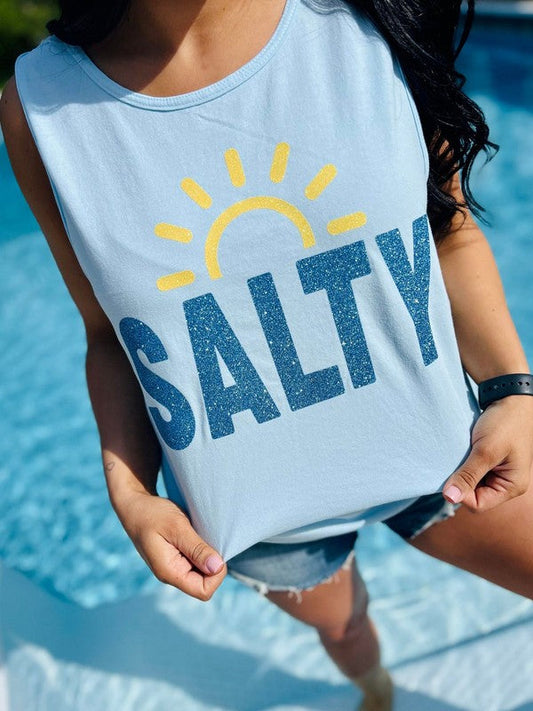 Salty Sunrise Glitter Graphic Tee Or Tank Top