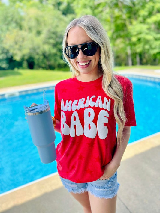 American Babe Retro Puff Star Tee