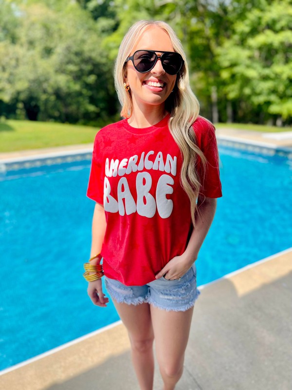 American Babe Retro Puff Star Tee