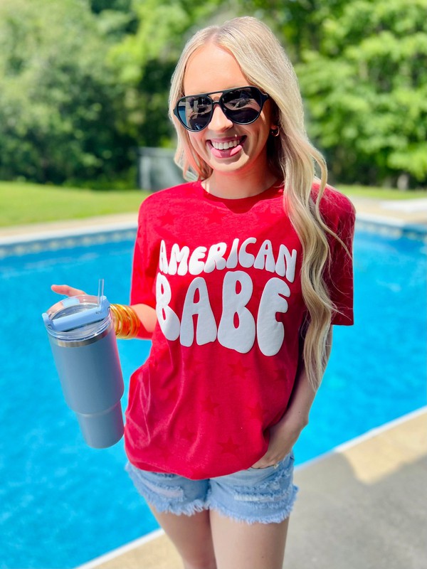 American Babe Retro Puff Star Tee