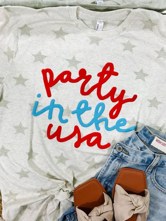 Party In The USA Puff Star Tee
