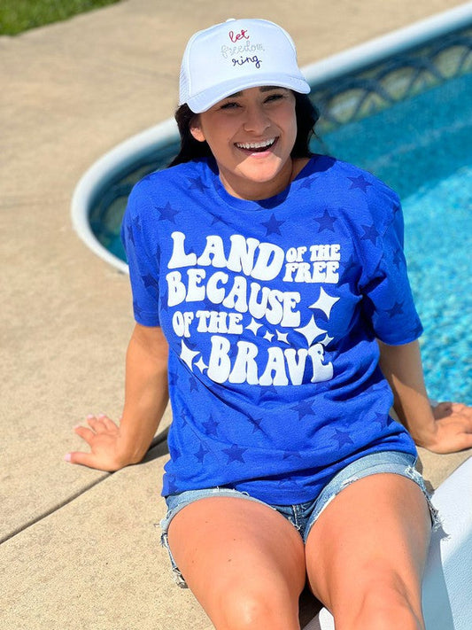 Land Of The Free Because Of The Brave Puff Tee