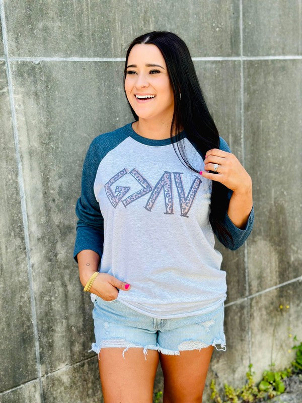 God Is Greater Than The Highs & Lows Cheetah Raglan