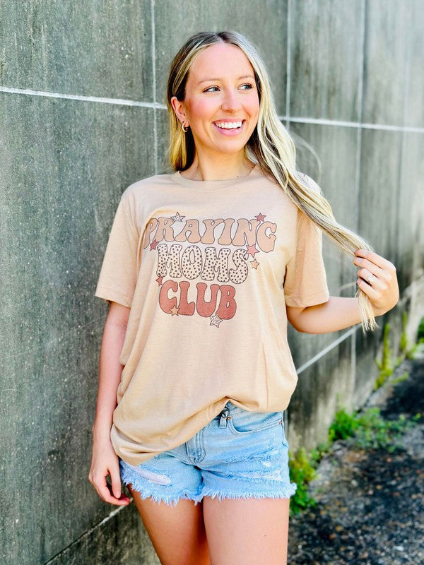 Praying Moms Club neutral Star Tee