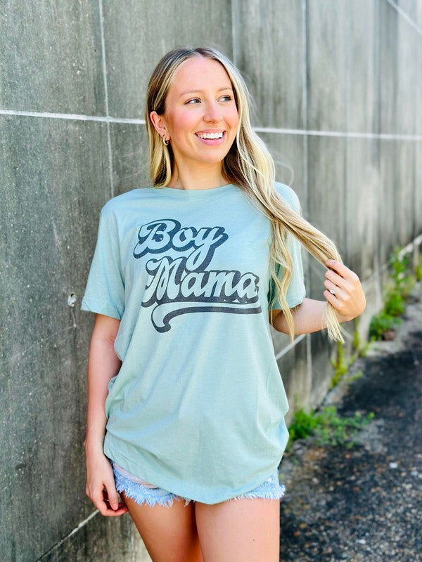 Retro Boy Mama Sublimation Tee