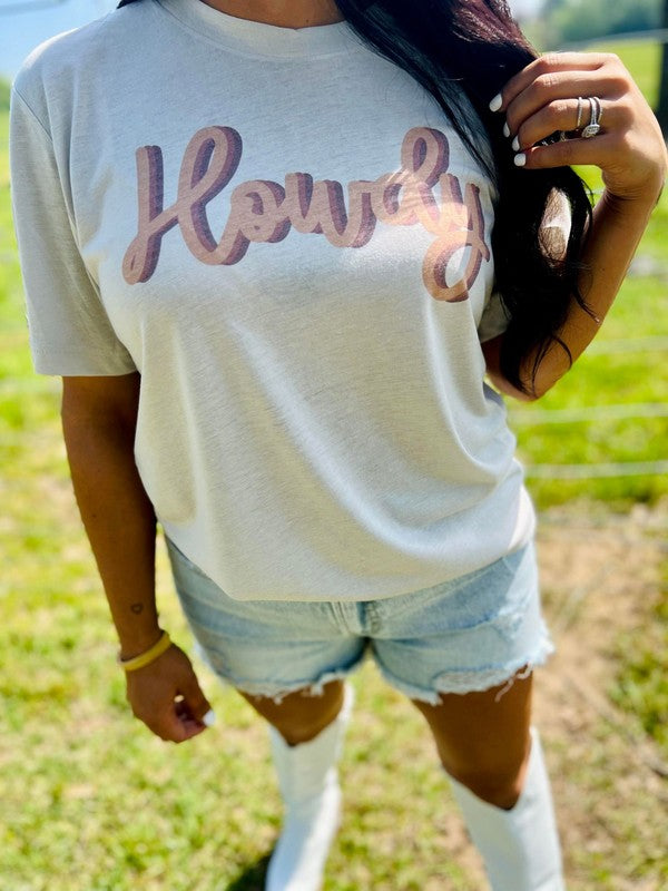 Howdy Cursive Western Tee
