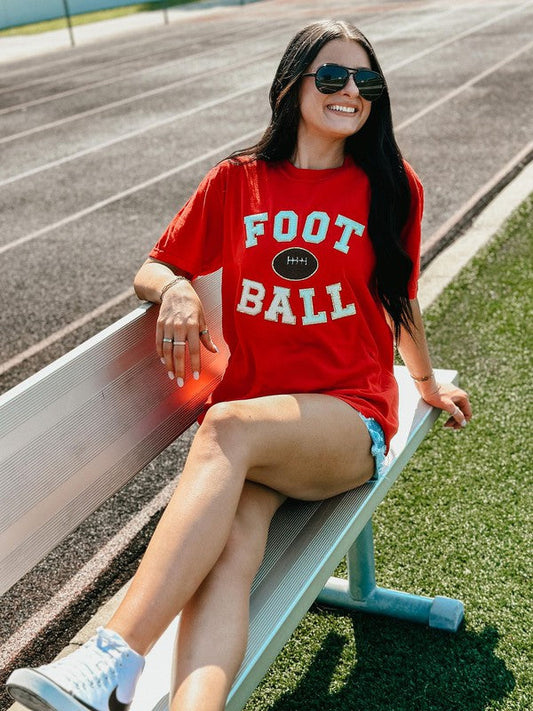 Football Game Day Chenille Patch Tee