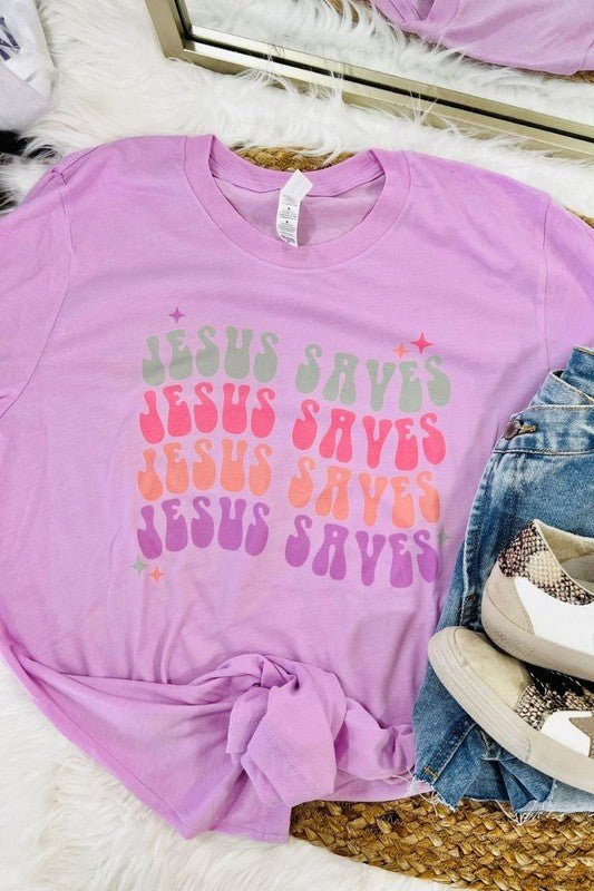 Jesus Saves Retro Sparkle
