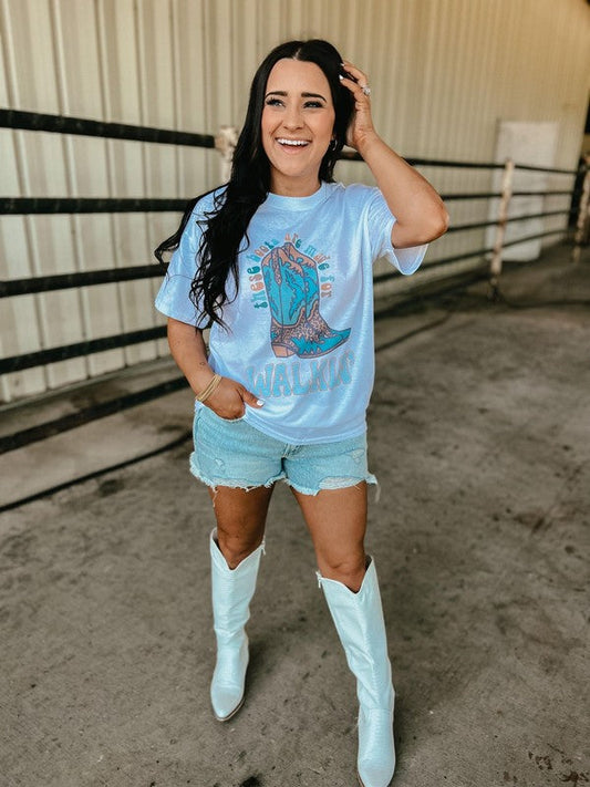 These Boots Were Made For Walking Retro Tee