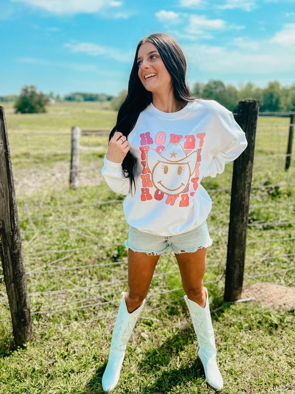 Howdy Stacked Sublimation Glitter Combo Sweatshirt