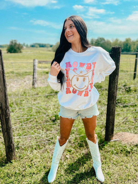 Howdy Stacked Sublimation Glitter Combo Sweatshirt