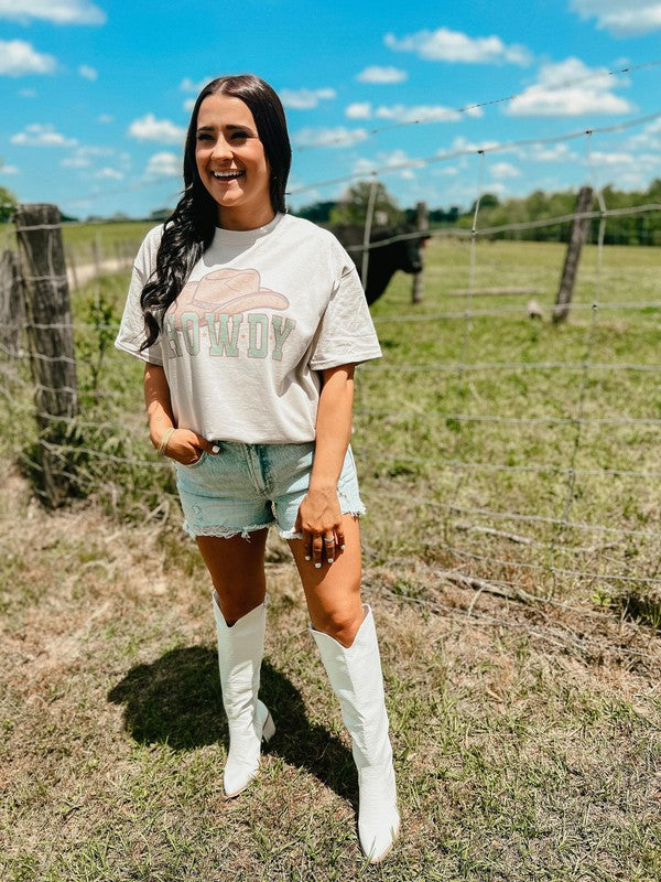 Howdy Western Cowgirl Hat Tee