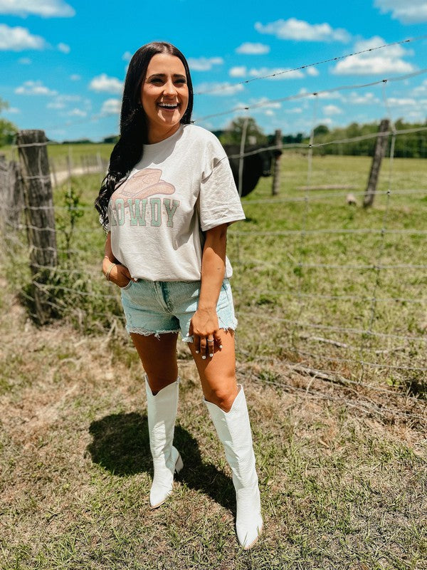 Howdy Western Cowgirl Hat Tee