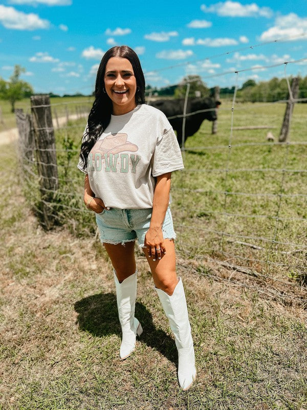 Howdy Western Cowgirl Hat Tee