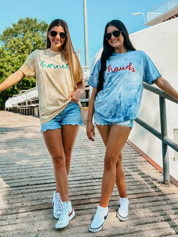 Custom School Yarn Puff Tee