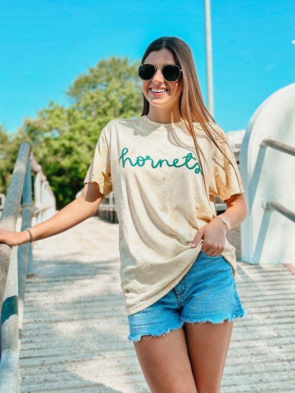 Custom School Yarn Puff Tee