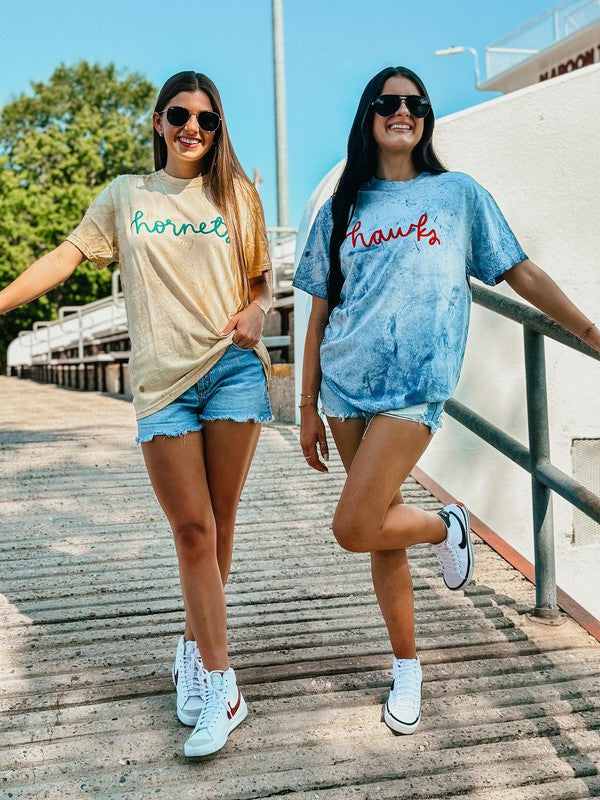 Custom School Yarn Puff Tee