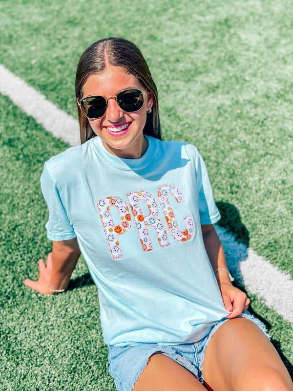 Custom Retro Happy's Pastel Applique Tee