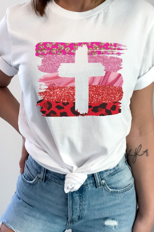 Valentine Cross Brush Tee