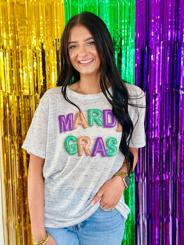 Mardi Gras Balloons Marble Tee