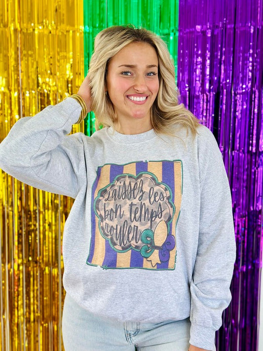 Laissez Le Bon Temps Rouler Leopard Sweatshirt