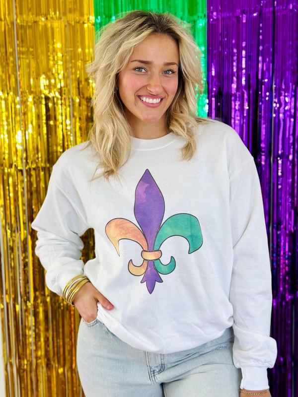 Fleur De Lis Multi Color Sweatshirt