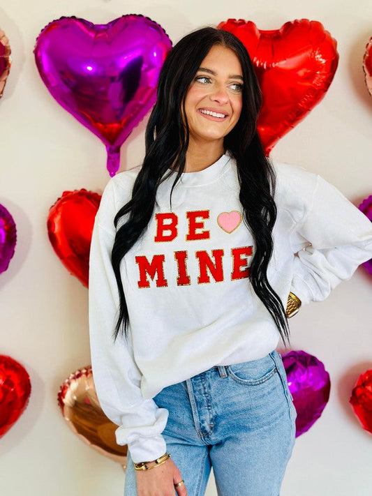 Be Mine Heart Chenille Patch Sweatshirt