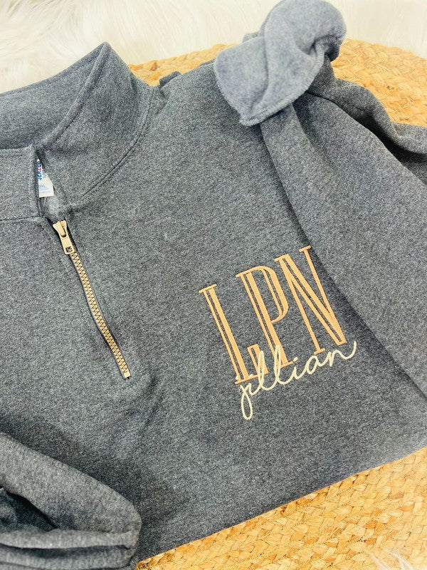 Custom Occupation/Name Pocket 1/4 Zip