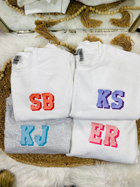 Custom Initial Pocket Sweatshirt