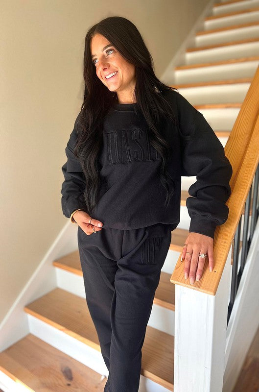 Custom Tonal Embroidered Sweatshirt